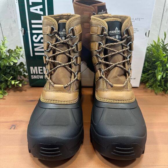 Staheekum Men's Brown Snow Boots Size 9 - Picture 3 of 8